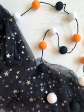 Load image into Gallery viewer, Felt Ball Garland - white, orange & black