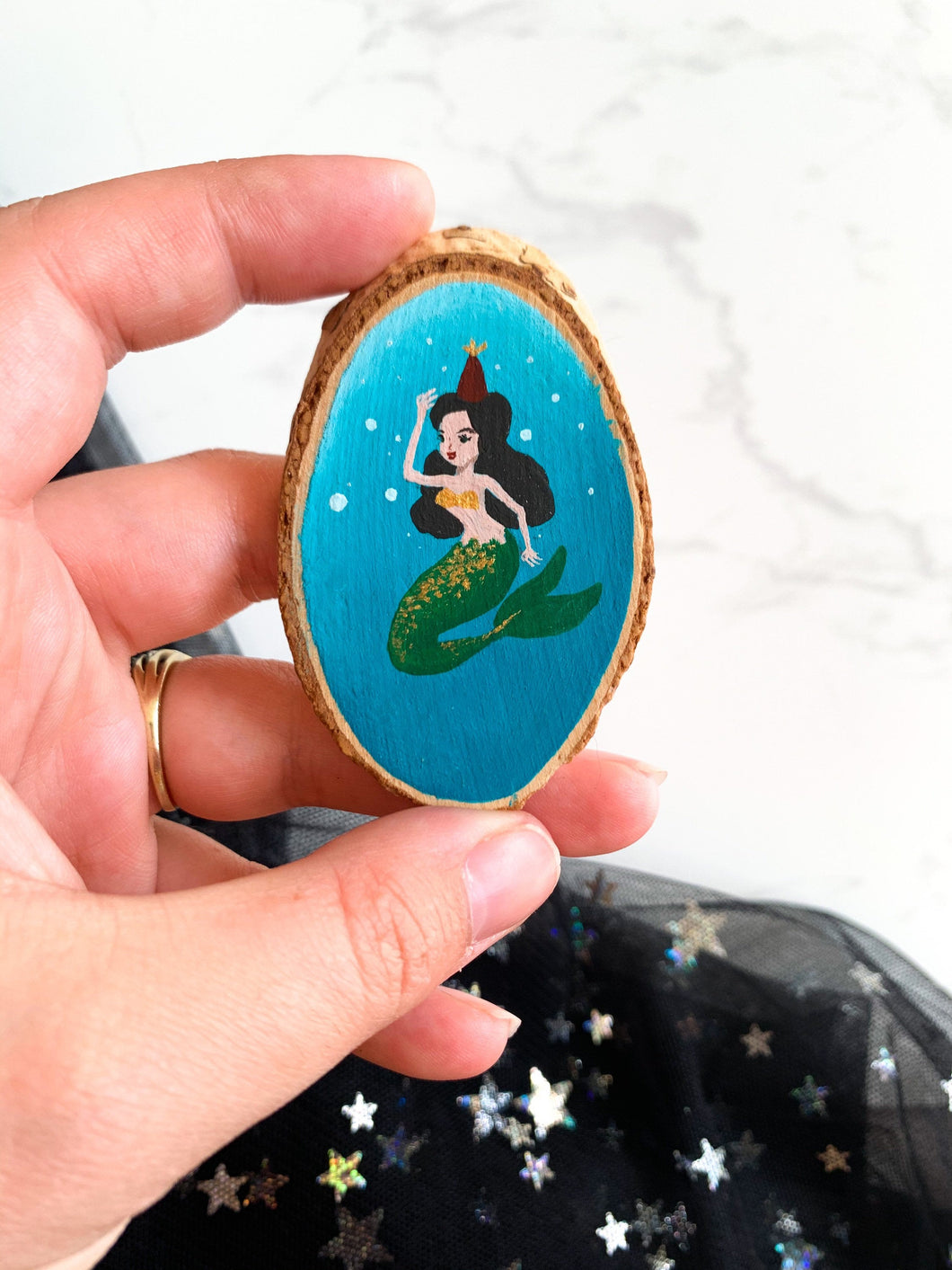 Miniature Mermaid painting