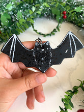 Load image into Gallery viewer, 3 piece Halloween/Creepmas ornaments (ghost, pumpkin, bat)
