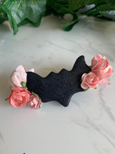 Load image into Gallery viewer, Floral bat hair clip/barrette
