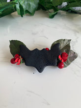 Load image into Gallery viewer, Floral bat hair clip/barrette
