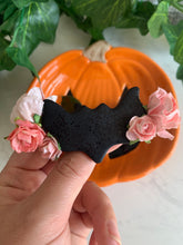 Load image into Gallery viewer, Floral bat hair clip/barrette
