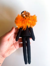 Load image into Gallery viewer, Black &amp; orange skeleton doll
