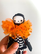 Load image into Gallery viewer, Black &amp; orange skeleton doll
